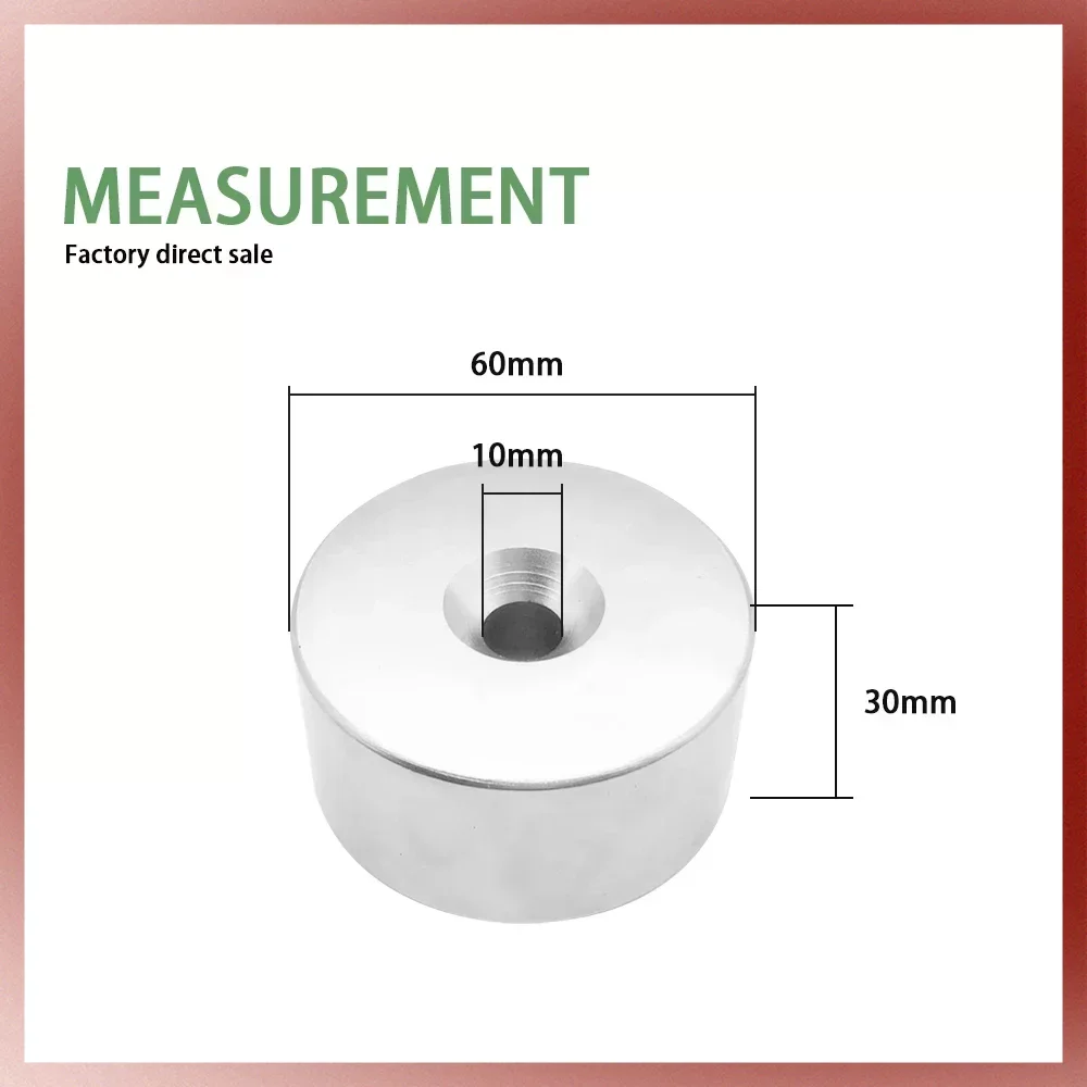 

1PCS 60x30-10mm Big Circular Neodymium Magnets with Hole N35 Round Super Strong Permanent Magnet Disc Fishing Magnet