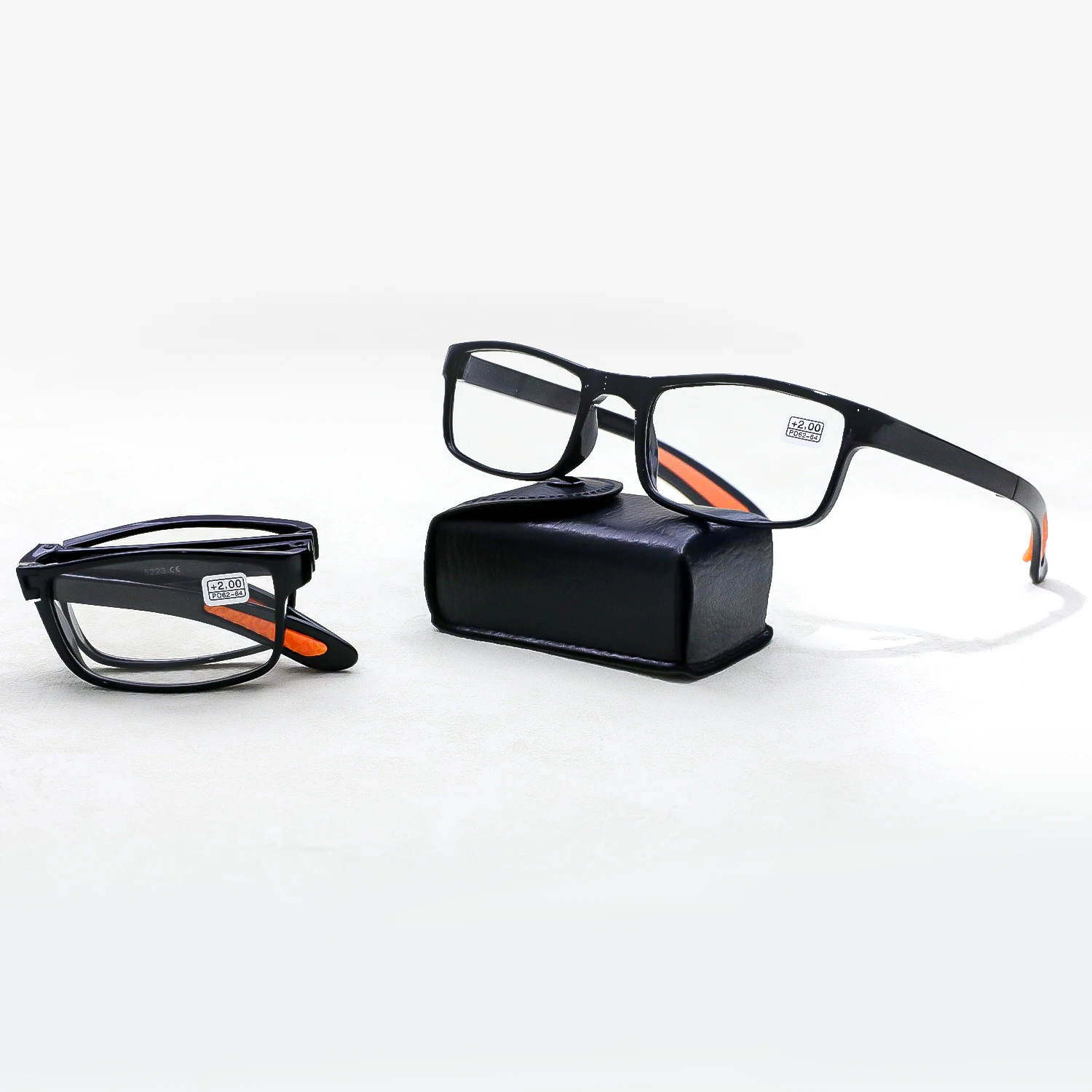 3 Stück faltbare Lesebrille für Männer und Frauen, klassische Brillen, angenehm zu tragen, praktisches Tragen, Geschenk-Brillenetui – Detail 2