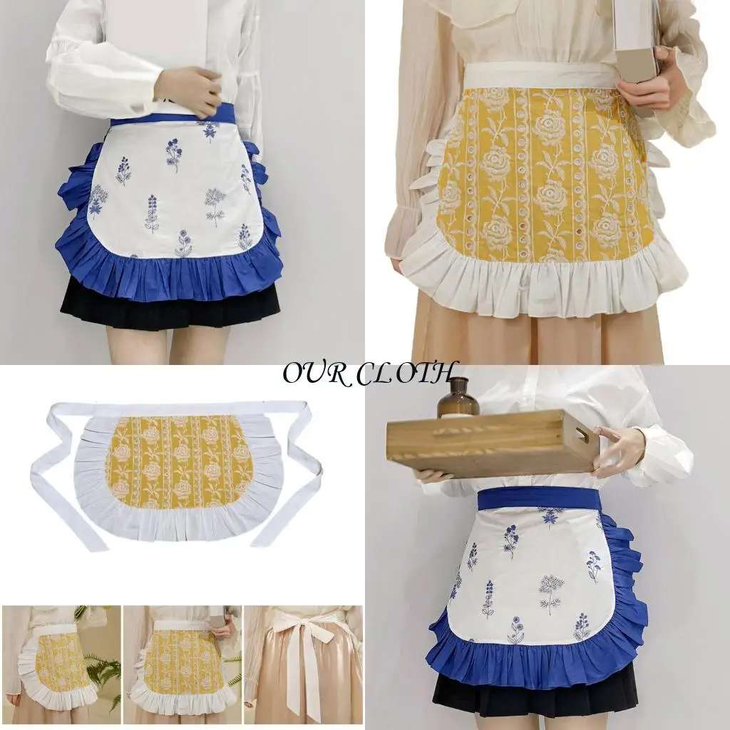 

Рулфер сервер фартук бистро полу фартуки для девочек Женщины официант -официант