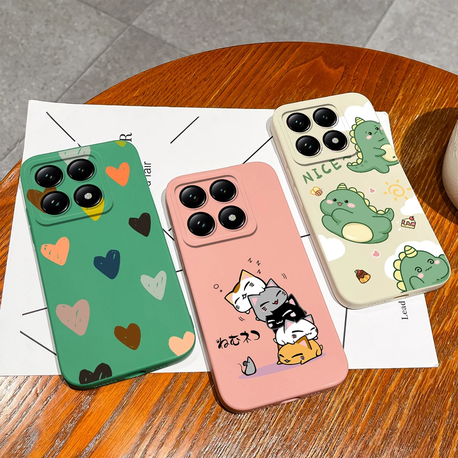 For Xiaomi 14T Pro 5G Case Simplicity Pretty Flowers Protective Silicone Soft Phone Cover For Xiaomi14TPro 14T 5G Fundas Bumper