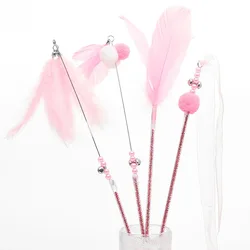 Pet Supplies Cat Toys Cat Teasing Sticks Self Play Bells Fairy Sticks Feathers Self Fun Bite Resistant Long Pole Cat Teasing