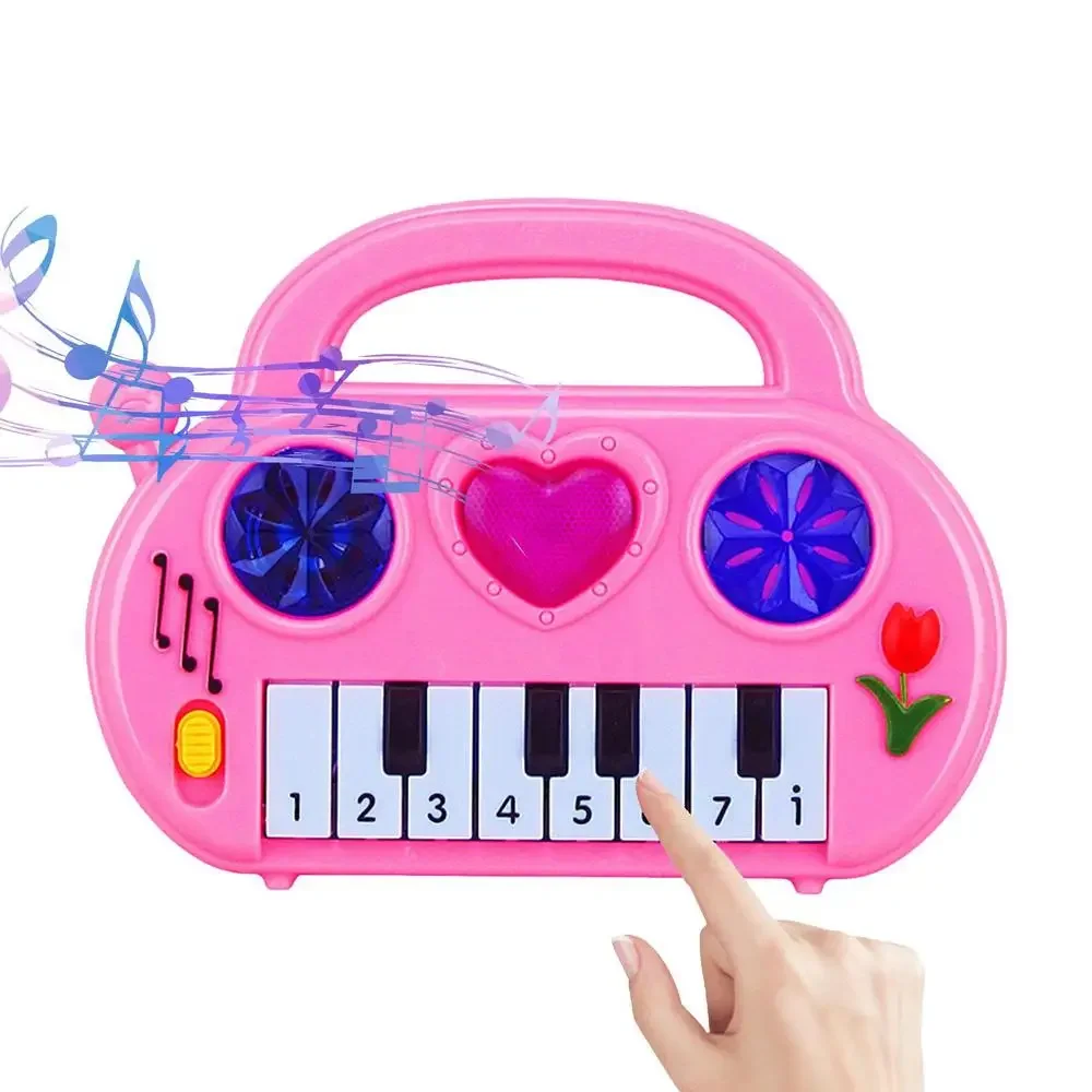 Electronic Piano Toy Toddler Toys Musical Keyboard Heart-Shaped Music Instruments Educational Momtessori Games Children Gift