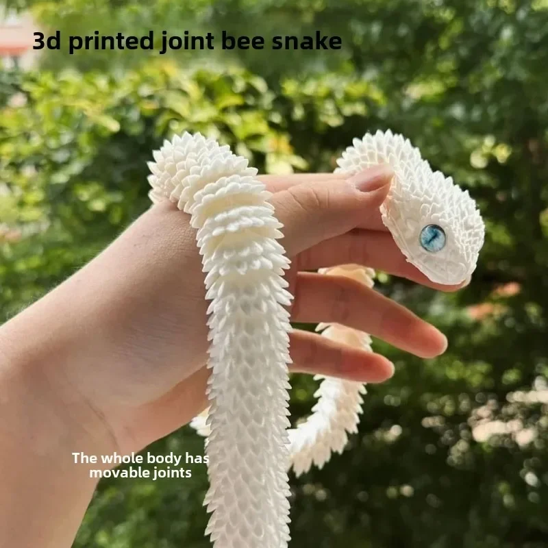 Hot Room Decoration 3D Printed Snake Funny Gifts Rotatable Office Realistic Snake Statue Home Desktop Decorations Crafts Decor