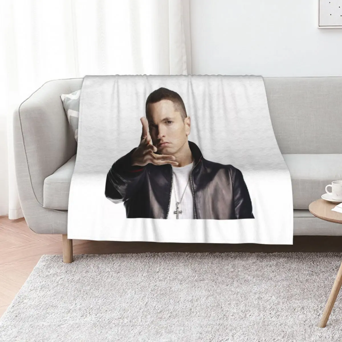 

Eminem Throw Blanket Flannel Weighted Personalized Gift Hairy Blankets