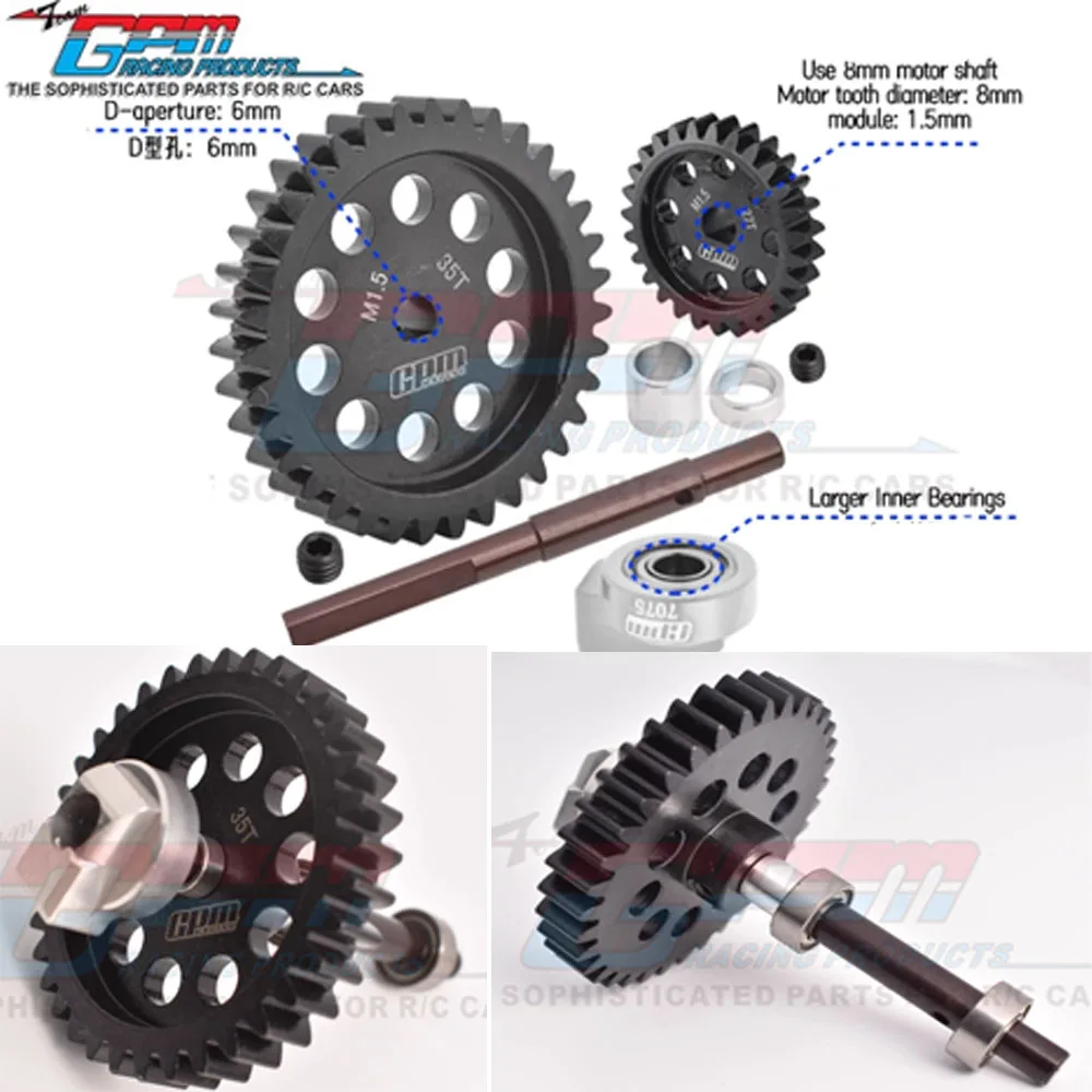 GPM Hardened Medium Carbon Steel Motor Pinion Gear Main Tooth M1.5 Mold 20T 25T 27T 30T 35T TRAXXAS 1/5 X MAXX 6S 8S 1/6 XRT 8S