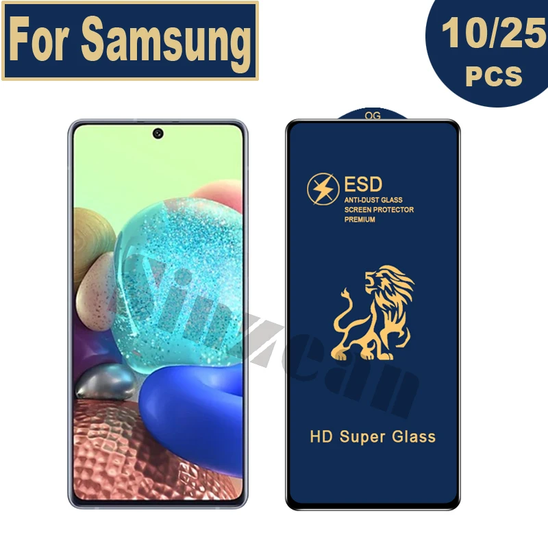 

Антистатическое закаленное стекло для Samsung A21S A50 A20S A30S A12 S20FE S21 FE A71 A51 A52, 10-25 шт.