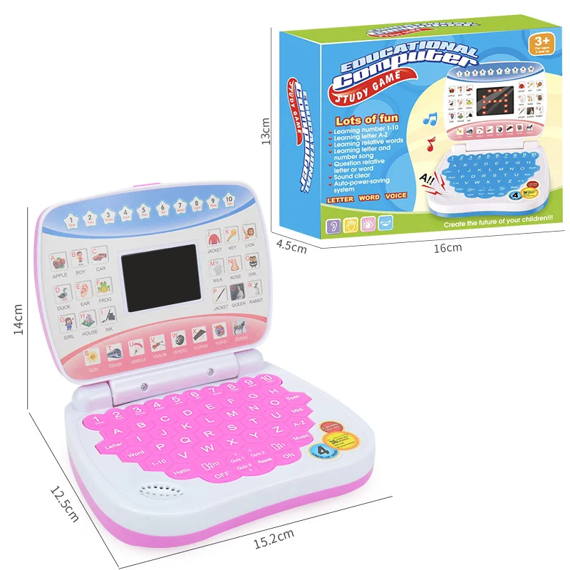 New Mini Simulation Laptop Early Education Machine LED Display Learning Machine Children's Preschool Language Education Toy Gift