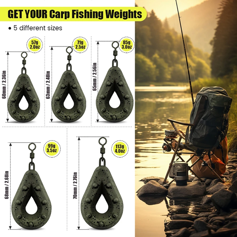 Plomo Hammer para Pesca en Agua Dulce y Salada