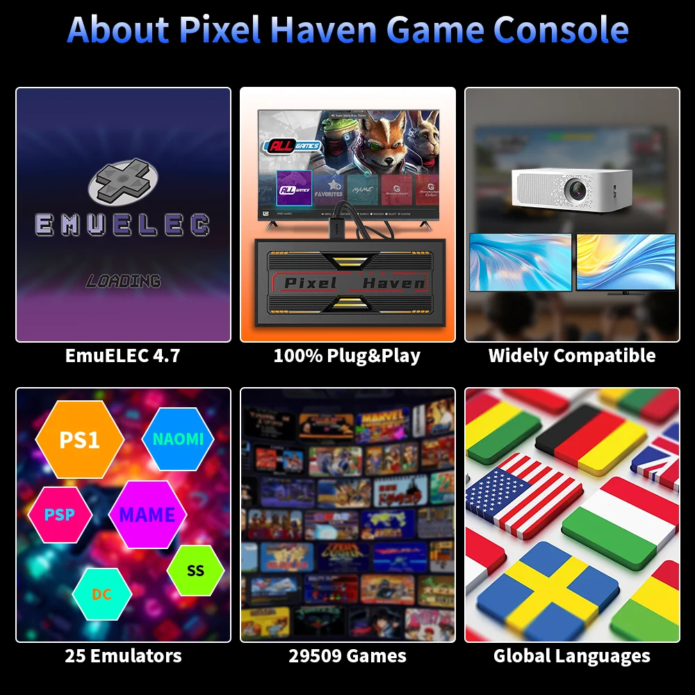 4K HD Retro Game Box Pixel Hav - Retro Gaming Tv Box recension och pris