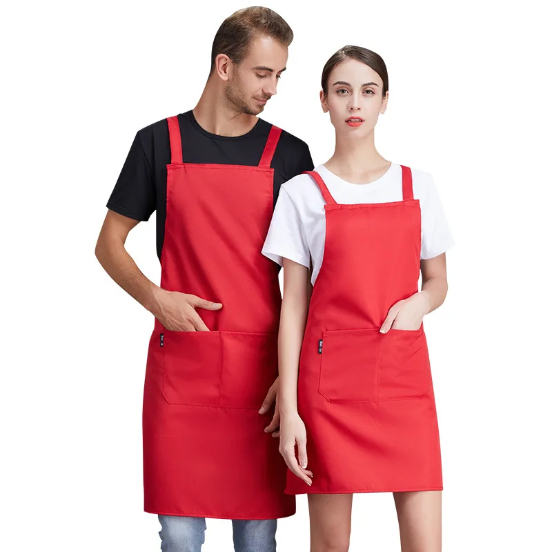 C842 Advertisement Apron Waterproof and Oil-proof Household Fashion Kitchen Milk Tea Aprons Painting Aprons Manicure Wear