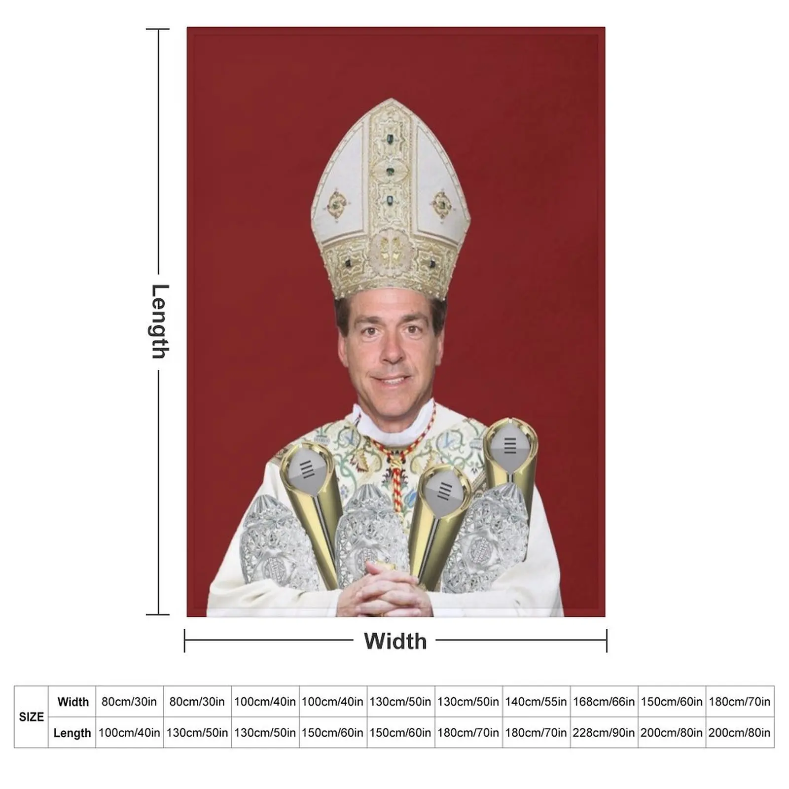 Pope Saban with Trophies Throw Blanket Decorative Sofa Thin decorative Bed linens Blankets