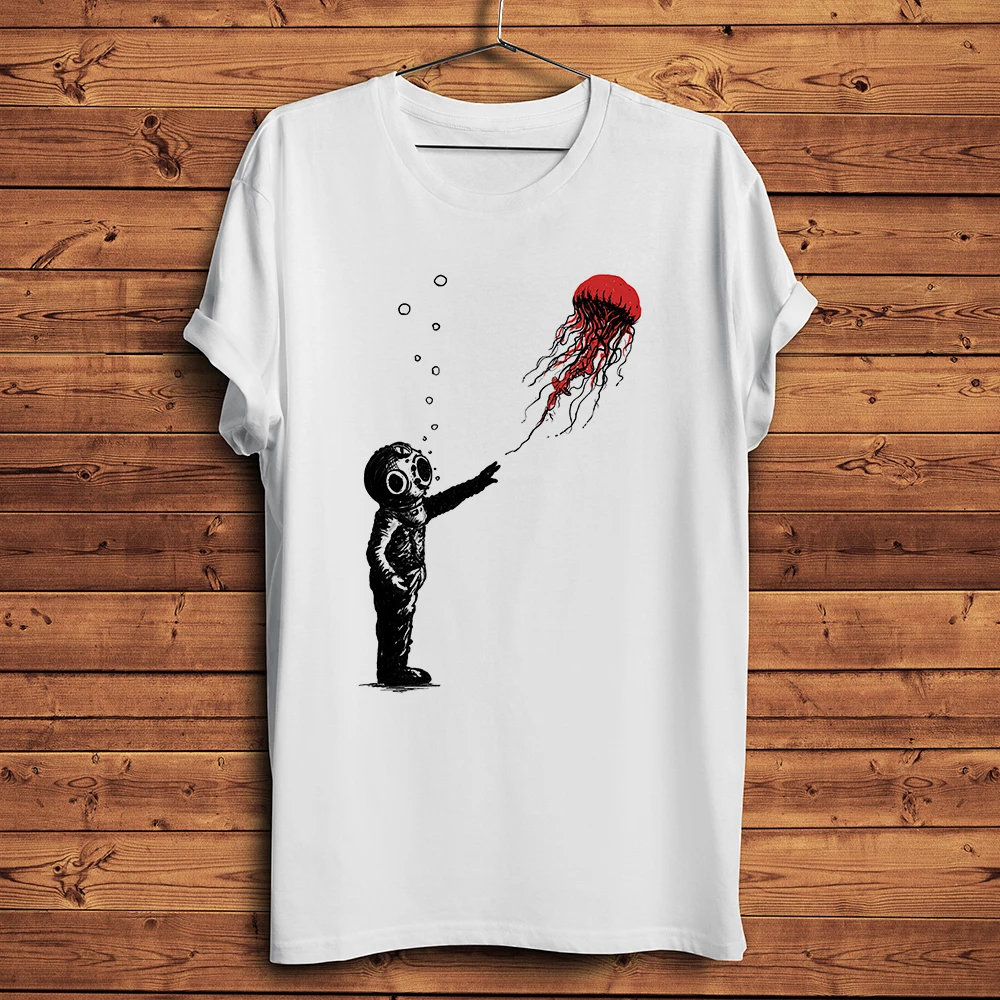 Banksy Balloon van Gogh Funny artistic T Shirt Homme Men Short Sleeve breathable TShirt Unisex Streetwear Tee no-sticker print