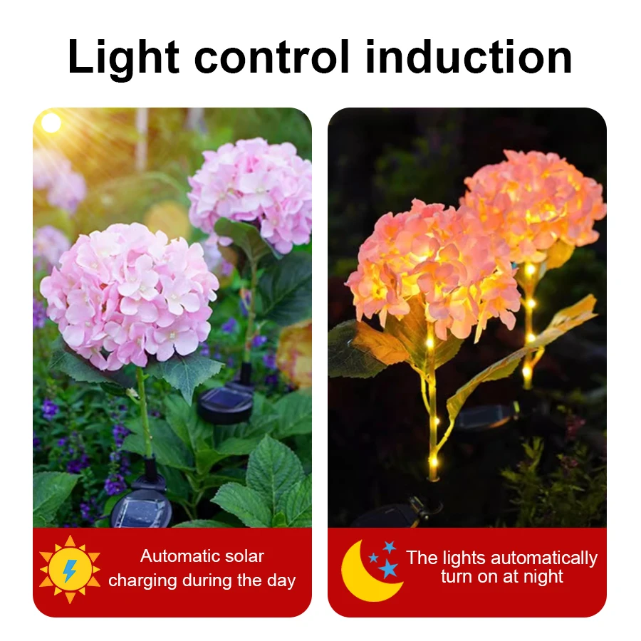 ضوء الحديقة الشمسية في الهواء الطلق الكوبية ضوء مقاوم للماء LED الزهور حصة الضوء لمسار الحديقة الفناء الخلفي المناظر الطبيعية الزخرفية