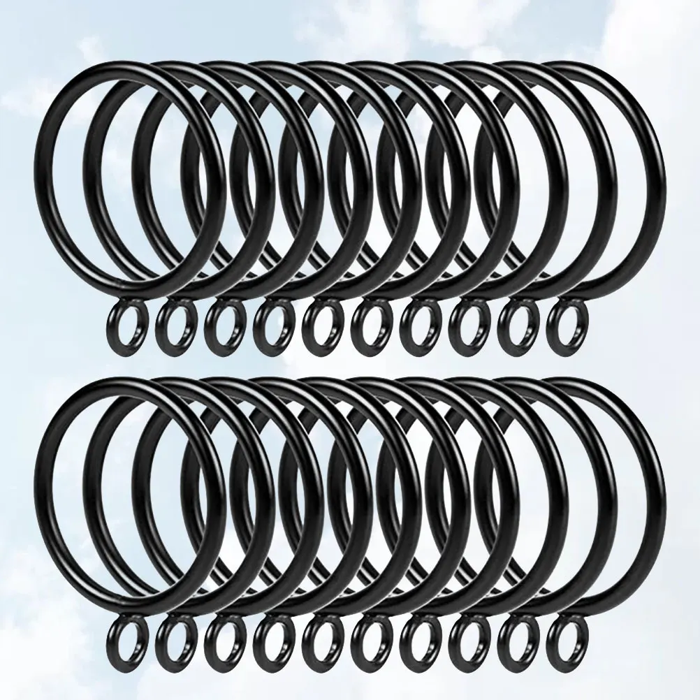 

24pcs Curtain Rings Accessories 38Mm White Drapery Holder For Home Decor Heavy Duty Curtain Hanging Hardware Buckle