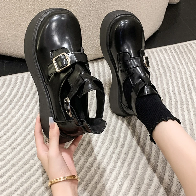 2022 New Brand Lolita Mary Janes Women Shoes Autumn Sandals Fashion Flats Platform Oxford Shoes Casual Ladies Dress Cozy Zapatos