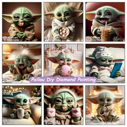 Cute Baby Yoda Disney Cartoon Diamond Painting Kits Photo Art 5d Diy Full Square Mosaic Cross Stitch Embroidery Home Decor Gift
