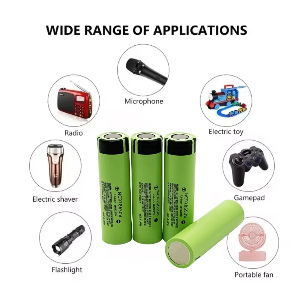 NCR18650B 34B بطارية ليثيوم قابلة للشحن 3.7 فولت 3000 مللي أمبير 18650 بطارية 34B للمراقبة ومصباح يدوي ومروحة يدوية وما إلى ذلك #6