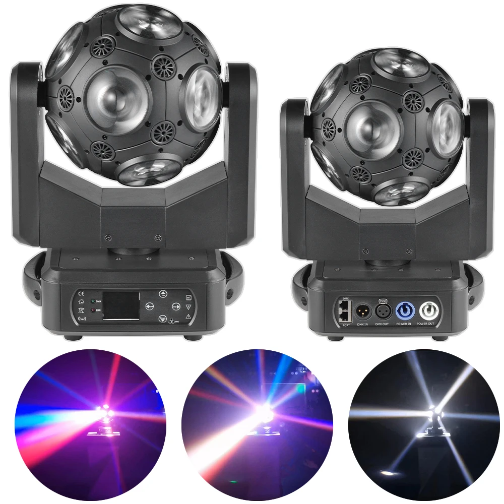 NEW DJ Disco Ball Lyre LED Beam Strobe Projector Moving Head Infinite Rotating Football DMX512 Light For Nightclub Party Stage