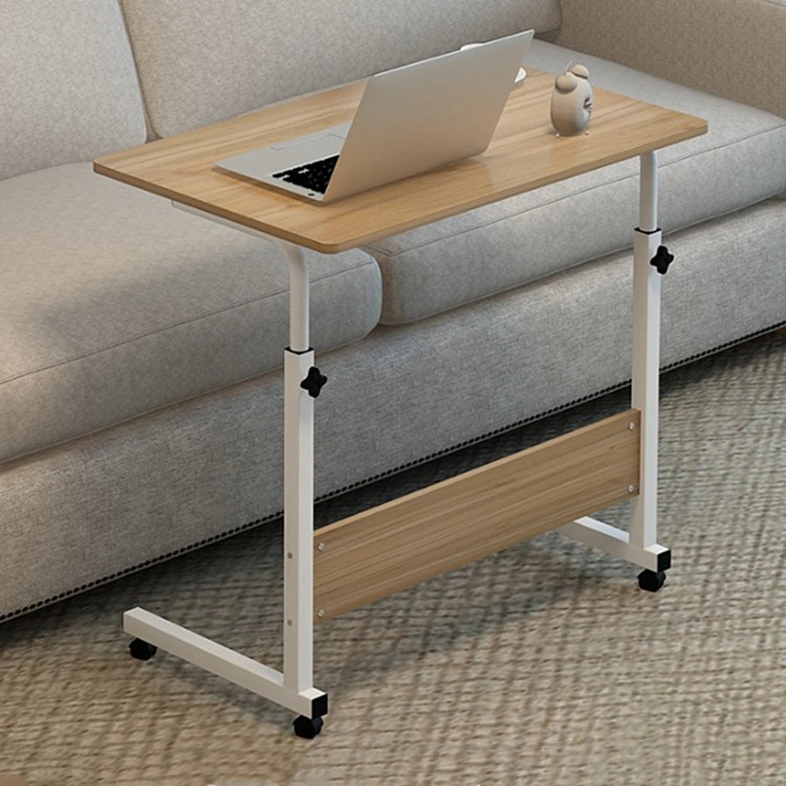 Height Adjustable Portable Standing Desk Mobile Laptop Desk Table Small Computer Desk Work Desk for Bedside