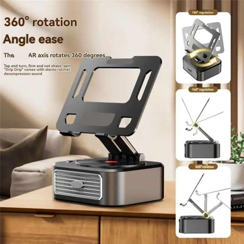 Leading-Bluetooth Stereo Foldable Desk Stand For Tablets And Smartphones With Integrated USB Sound Box
