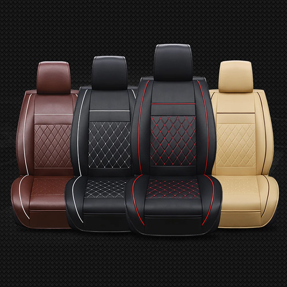 

Car Seat Cover Universal Auto Protector Mat Beige Durable Easy Fit Side Airbag Compatible Extend Service Life Fashion
