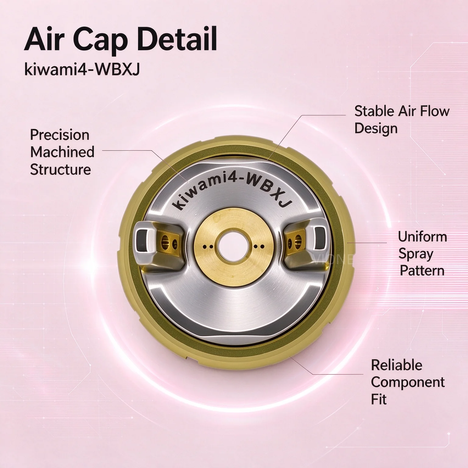 Hardware Coating kiwami4-WBXJ Air Cap, Needle & Nozzle Set Japan Long-lasting Durability Compatible with the KIWAMI4-WBX Series