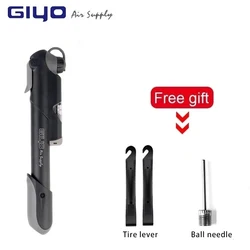 GIYO Mini Hand Pump GP-04s/41s/61s Bicycle Air Pump Ball Toy Tire Inflator Schrader /Presta Valve Portable MTB Road Bike Pump