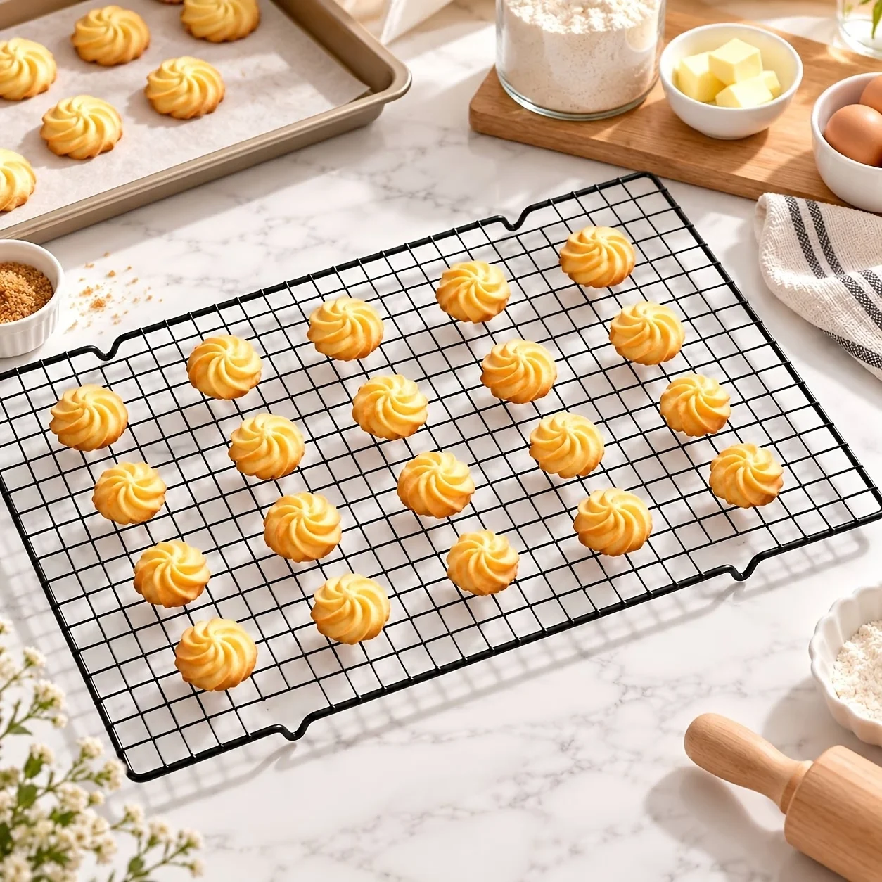 1pcs Single Layer Stainless Steel BBQ Bread Cake Cooling Rack Drip Dry Rack Cooling Grid Baking Pan Household Baking Tool