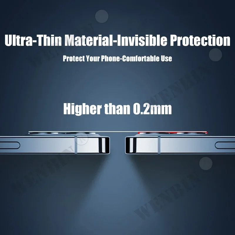 Vetro di protezione dell'obiettivo della fotocamera per iPhone 15 14 Pro Max 13 12 11 Pro Max Plus vetro protettivo a copertura totale per pellicola della fotocamera