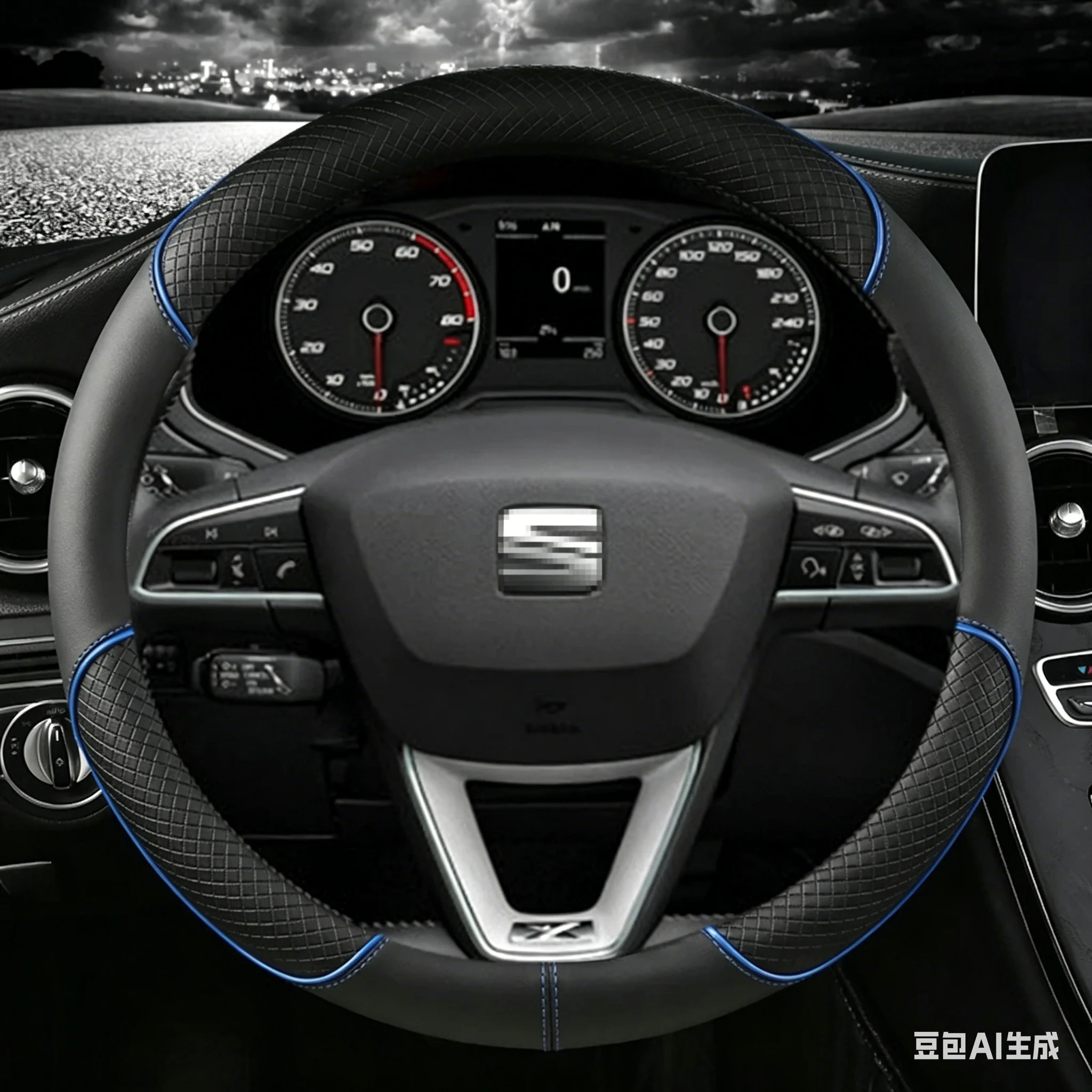 Car Steering Wheel Cover Microfiber Leather 38cm Non-Slip For Seat Tarraco Arona Ateca Ibiza Toledo Mii Leon Arosa Exeo ST FR