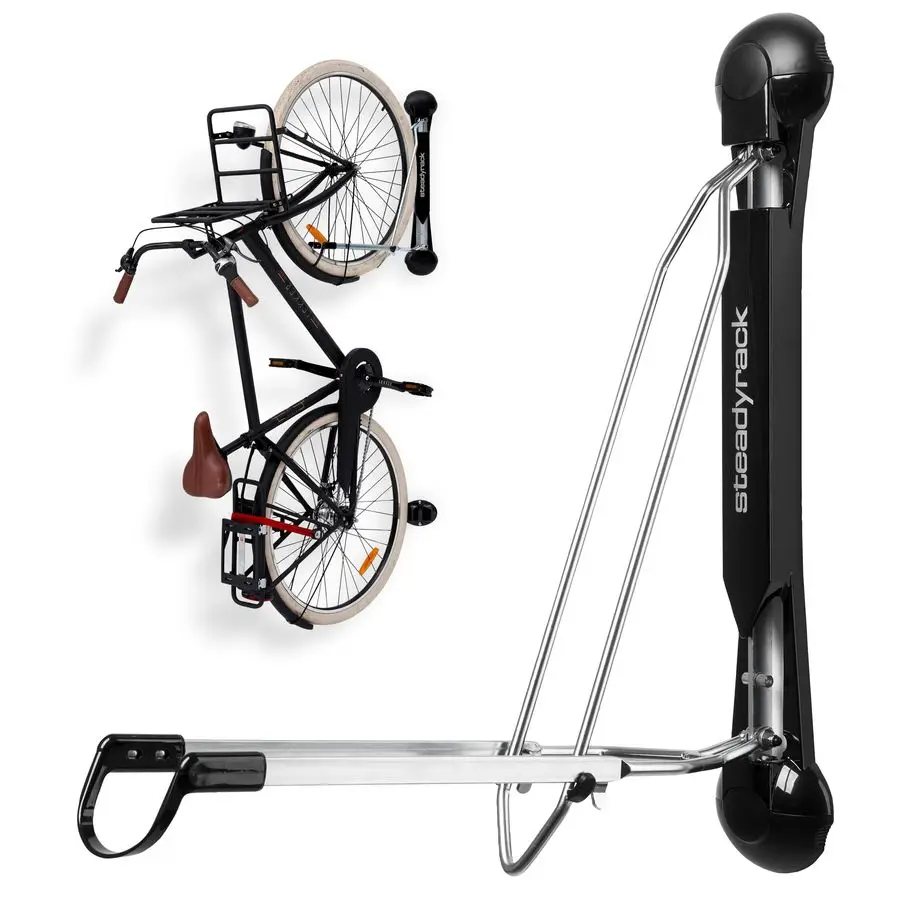 

Bike Rack Easy Lift Swivel Bike Wall Mount, Vertical Storage Solution for Bicycles with Fenders or Mudguards, Garage Bicycle Rac