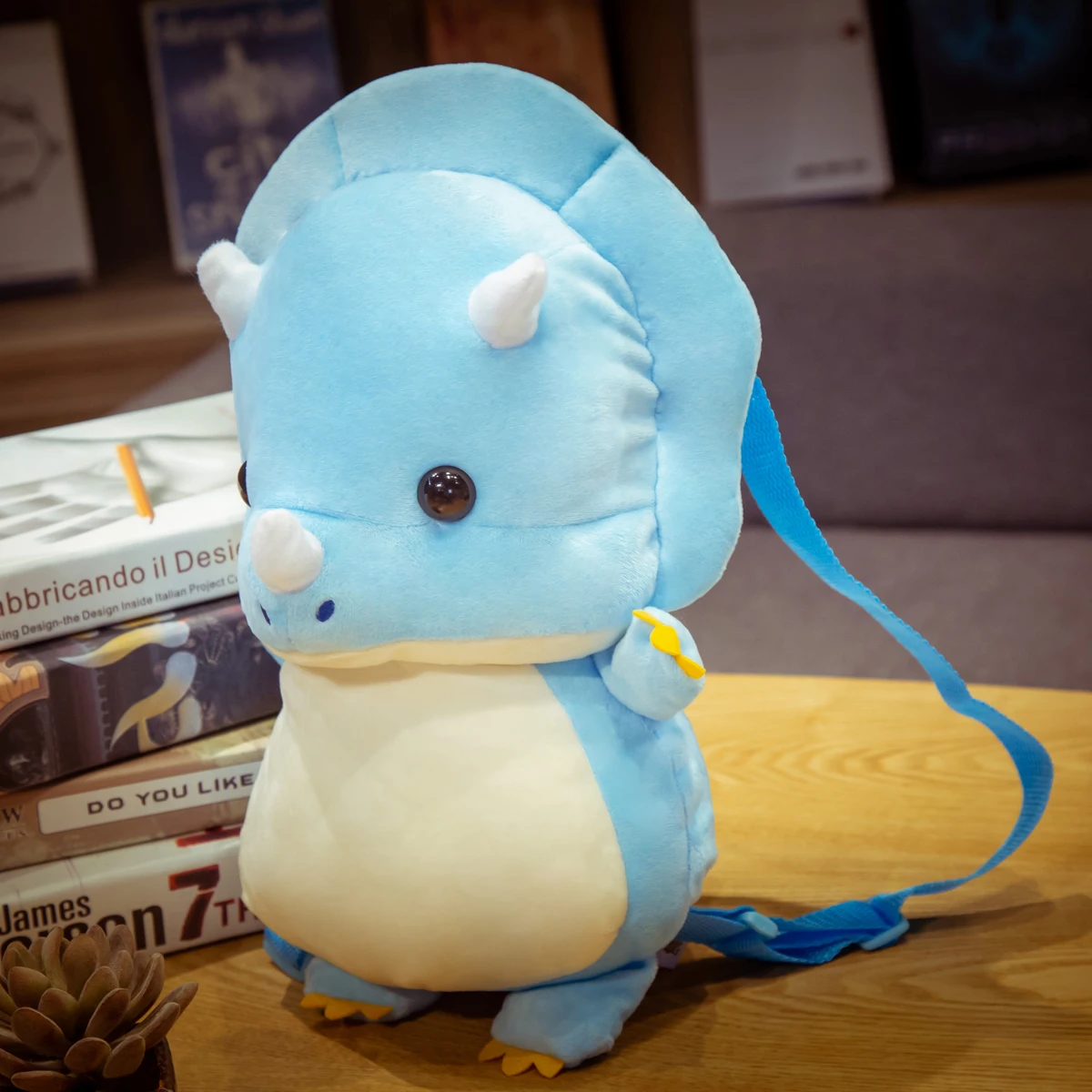 Un bel zaino per bambini Triceratops blu morbido e carino creativo verde Tyrannosaurus Rex dinosauro zaino per bambini compleanno pa