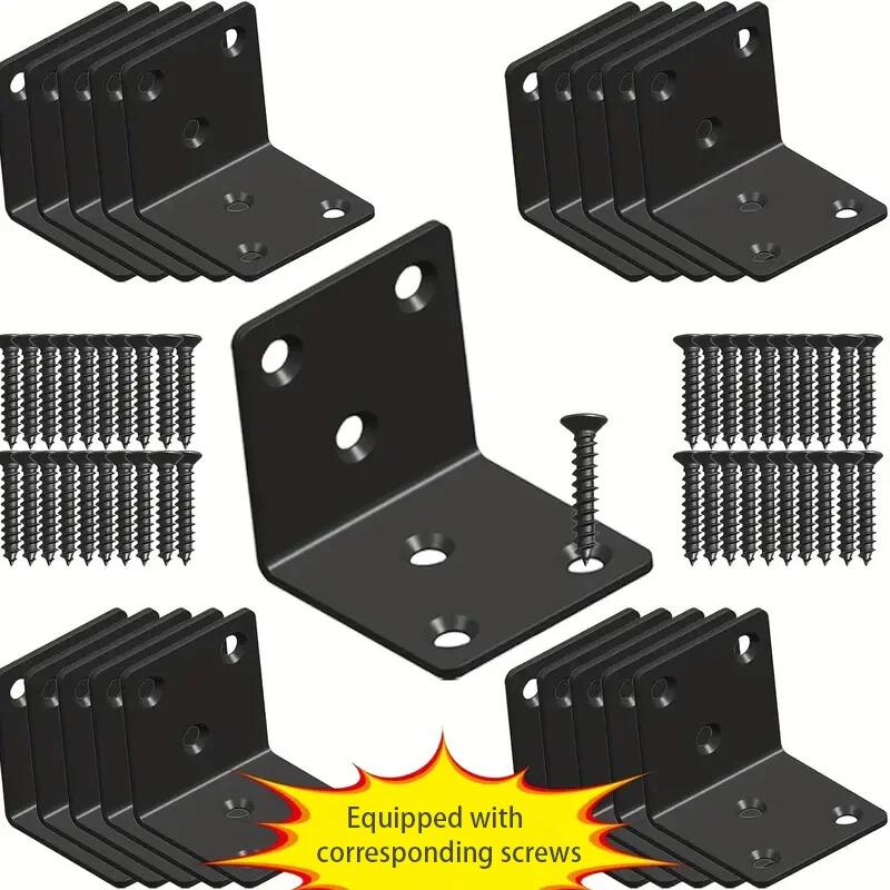 

Universal Furniture Corner Connector – Heavy-Duty Connecting Hardware, Stable Connector, Fixing Bracket Kit with Screws