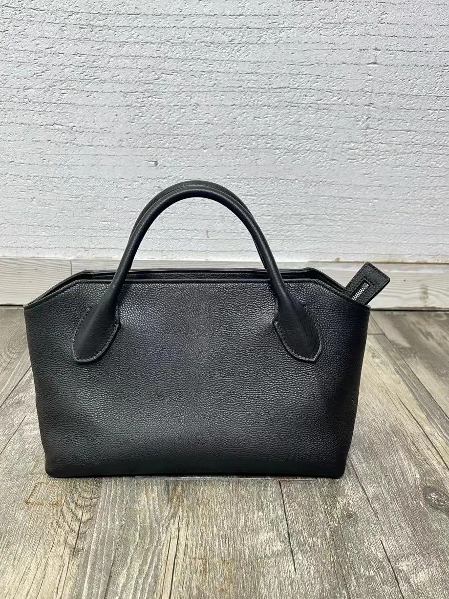 ROWStyle Womens Bag, UltraSoft Calfskin Minimalist Terrasse Bauletto Commuter Handbag for Women