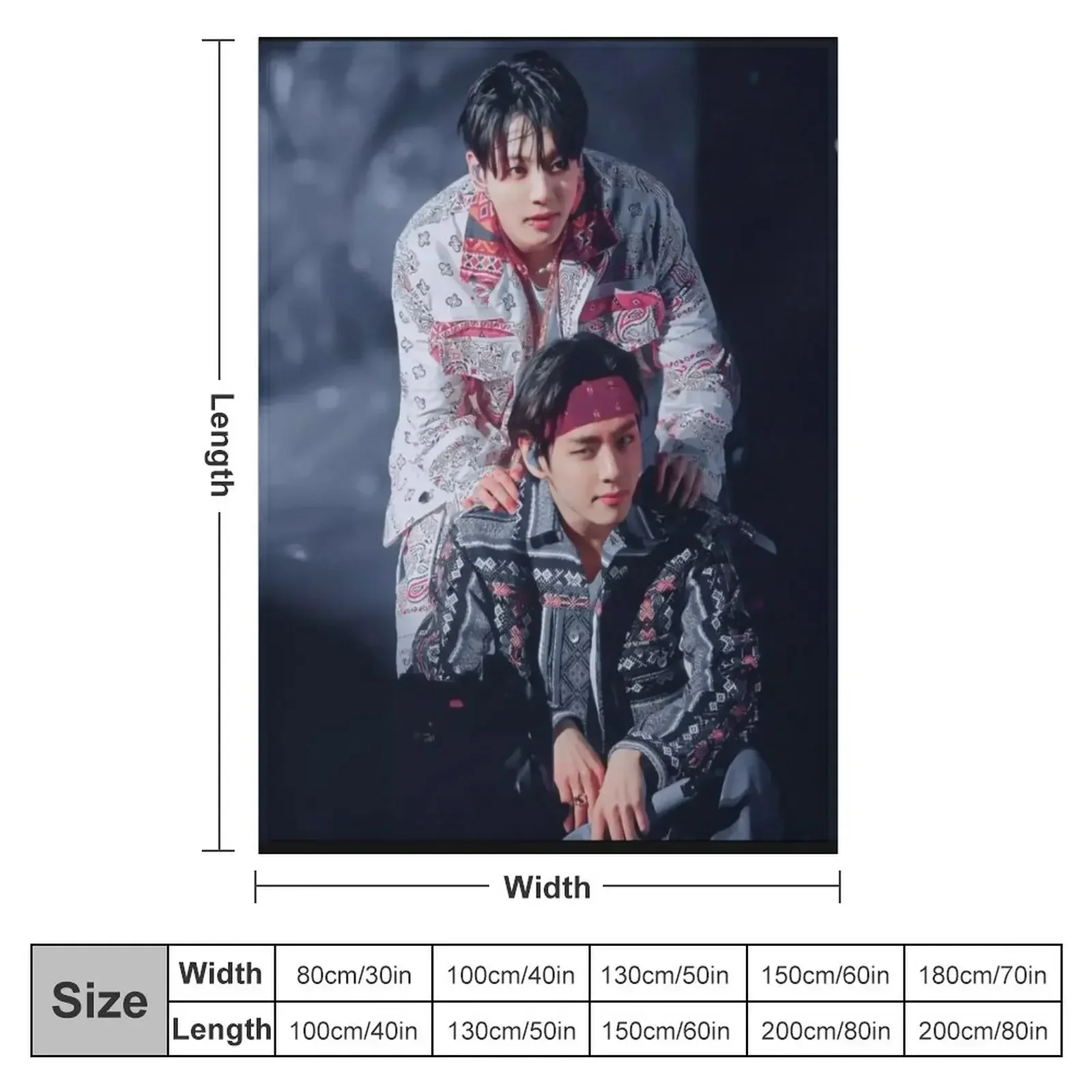 taekook ptd stage photo Throw Blanket Sofa Quilt Sleeping Bag Travel Soft Plaid Blankets