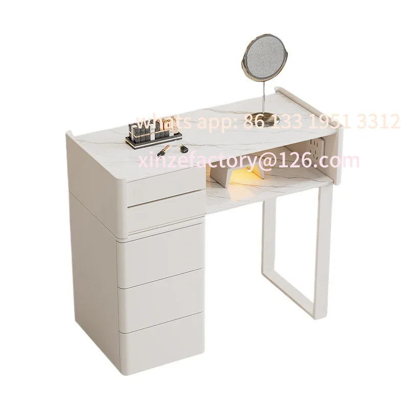 

Table All Solid Wood Slate Cream Wind Table and Chair Set Japanese Single Double Nail Art Glass Nail Art