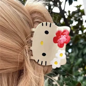 三麗鷗Hello Kitty髮爪夾可愛卡通塑膠鯊魚夾卡哇伊女孩髮飾髮夾禮物 10 最佳銷售 三麗鷗爪夾 - №5