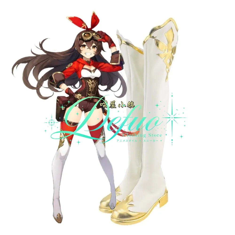 Genshin Impact Amber Role Playing Shoes Anime Game Customization Halloween Saint Extension Party Boots