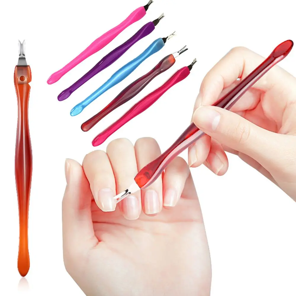 Stainless Steel Manicure Pedicure Cuticle Nipper Cuticle Remover Nail Cuticle Pusher Dead Skin Fork Nail Polish Removal