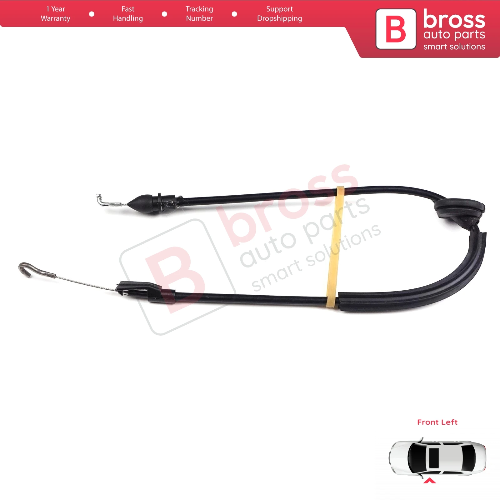 

BDP67 Inner Door Release Locking Latch Bowden Cable Front Left Door 2 K0837113B For VW Caddy Touran MK1 Cable lenght: 530 mm