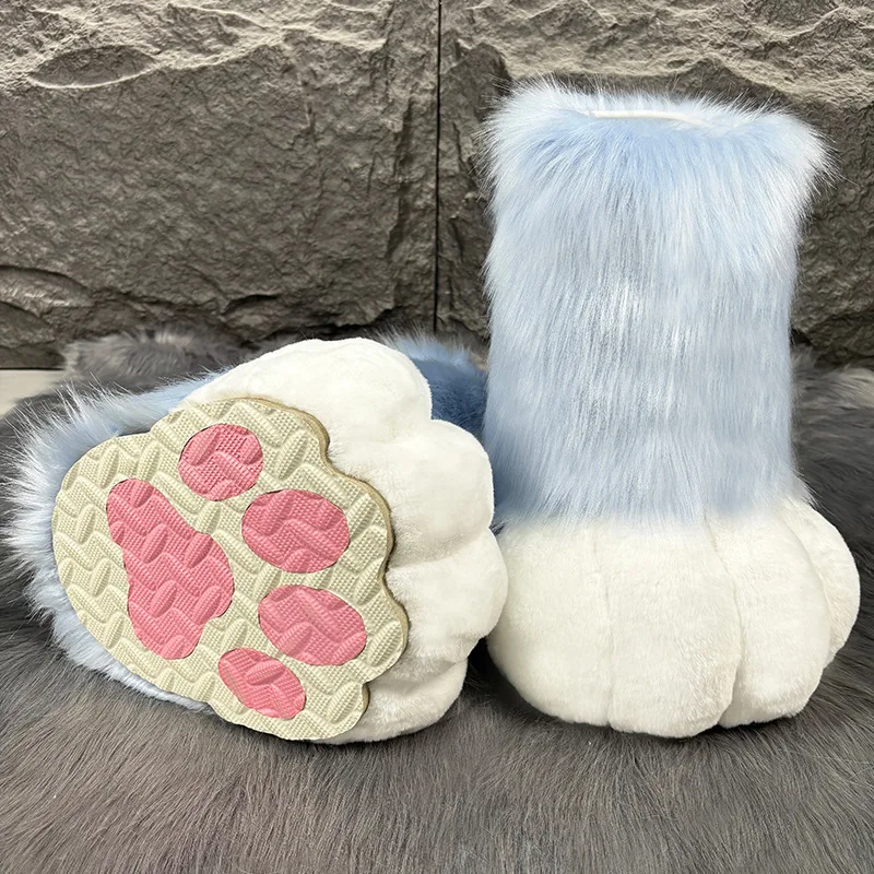New Handmade Animal Claw Shoes Cosplay Halloween Party Costume Accessories Suitable for Anime Exhibitions Cute Bear Claw Plush - view 4