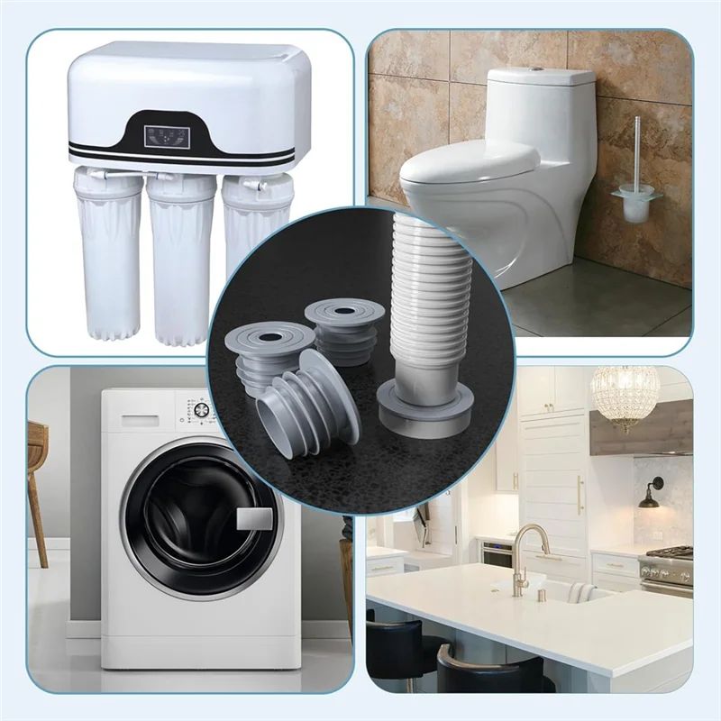 YWDZ-4PCS Floor Drain Sewer Deodorant Cover, 18-35Mm Silicone Anti-Odor Washing Machine Drain Pipe Seal, Ring Sealing Cover
