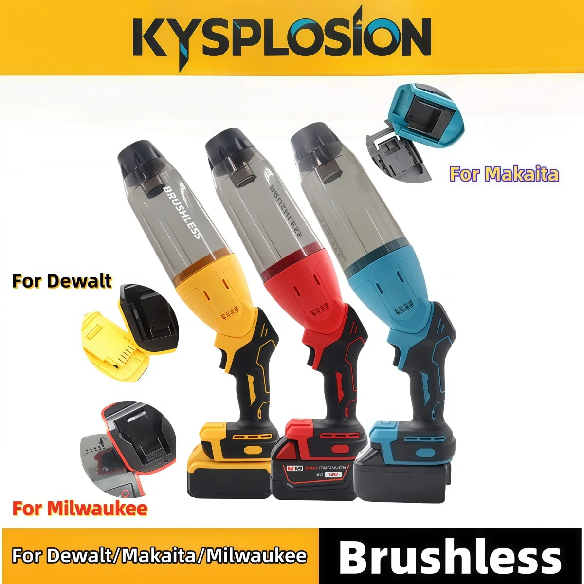 

Мощный беспроводной ручной пылесос, многофункциональный пылесборник для аккумуляторов Makita/Dewalt/Milwaukee