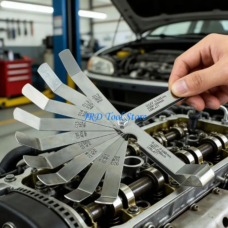 A2UD Steel Feeler Gauges with 16 Blade Bent Feeler Gauges for Mechanical Inspection