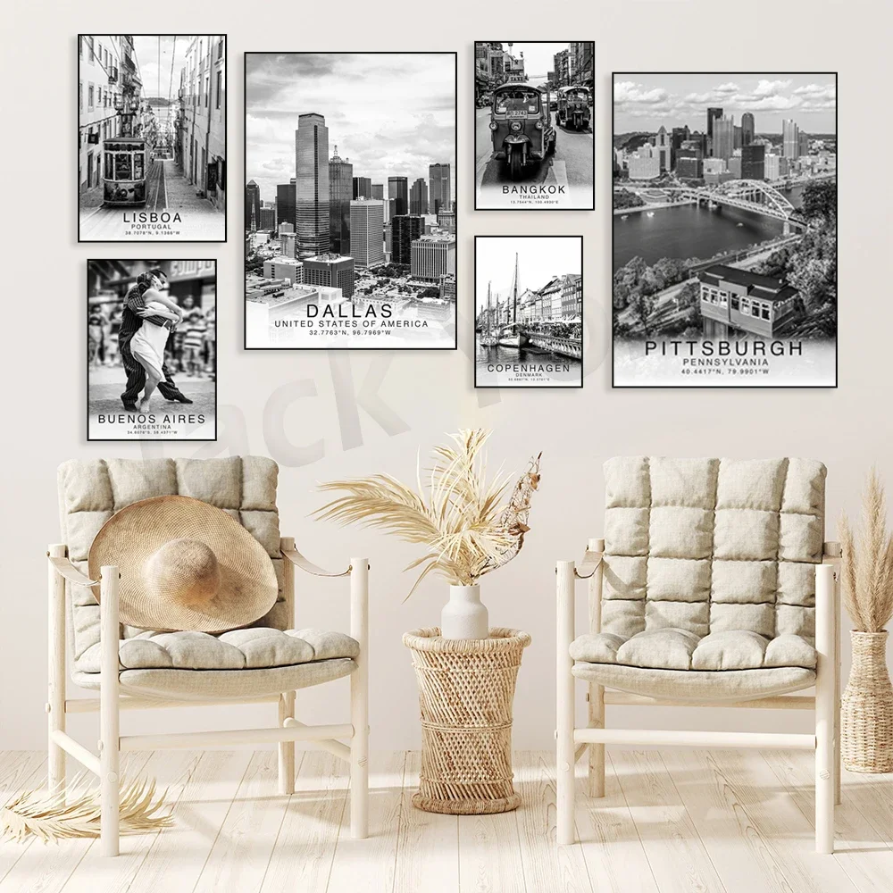 Toscana,Copenhagen,Buenos Aires,Ibiza,Phi Phi Islands,Mount Everest,Dallas , Bangkok Street,,Lisboa Travel Poster