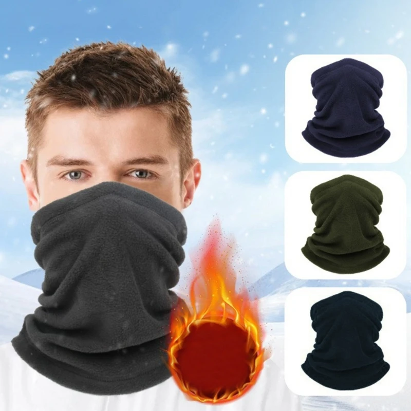 Headwear Face Cover Fleece Tube Scarf Bandanas Face Mask Cycling Balaclava Snood Bandanas Neck Gaiter Scarf Neck Warmer