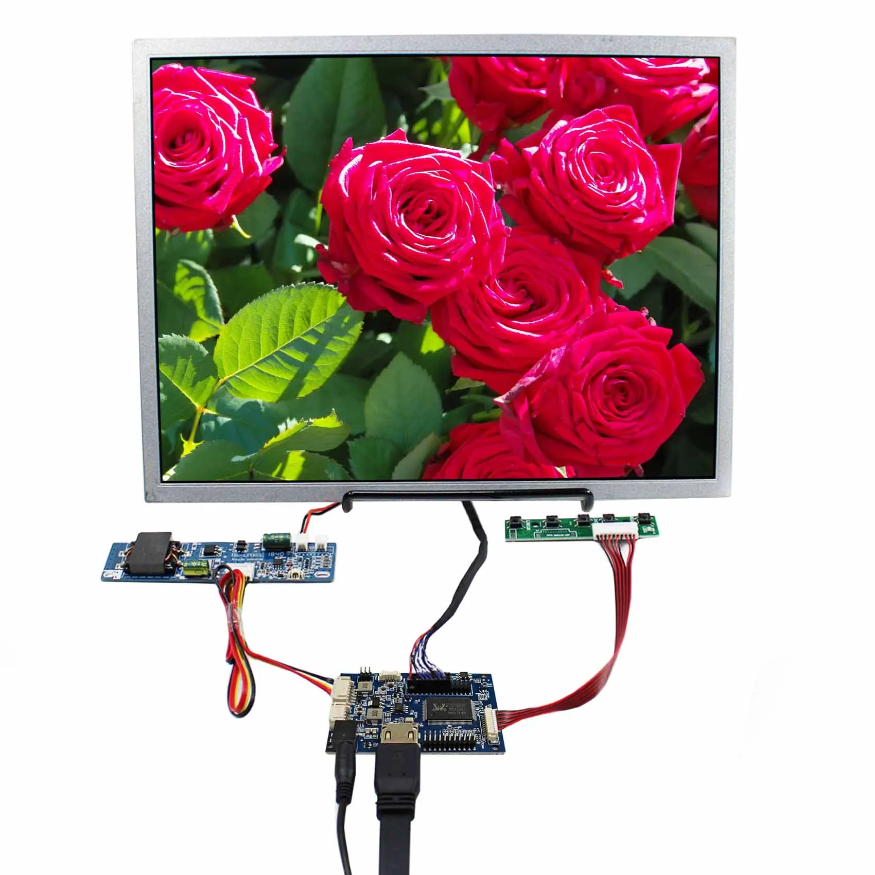 

HD MI LCD Controller Board With 15" G150XGE 1024x768 1000cd High Brightness LCD Panel