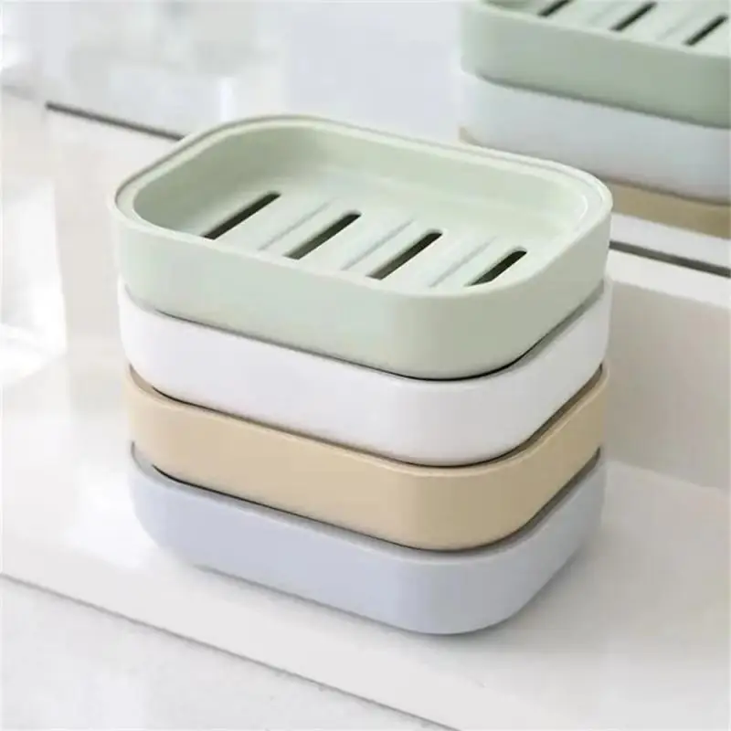 Drain Soap Dish Khaki Innovative Leakproof Convenient Save Space Space Saving Soap Holder Durable Soap Dish Household Products