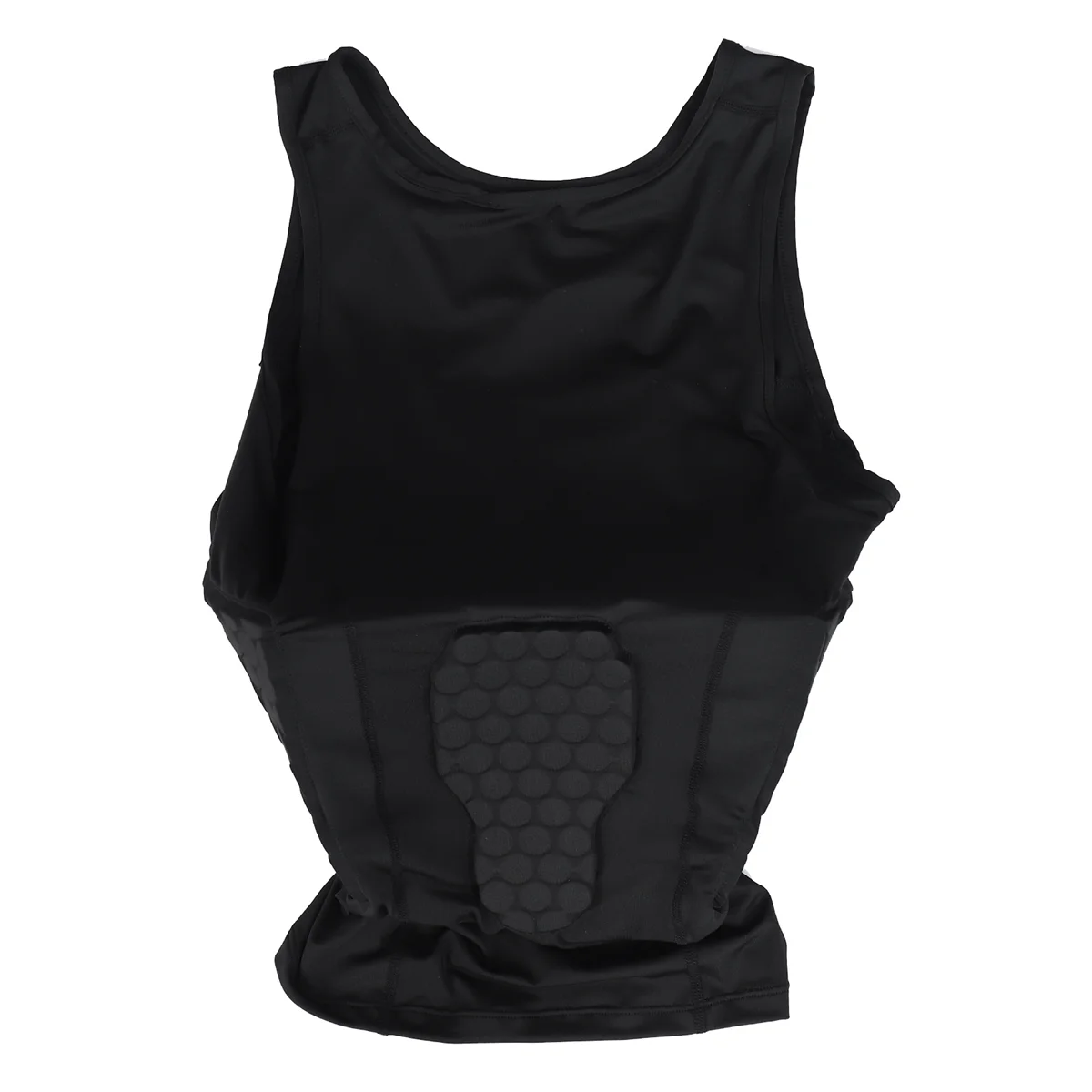 Men's Rib Protector Padded Vest Compression Shirt Training Vest with 3-Pad for Football