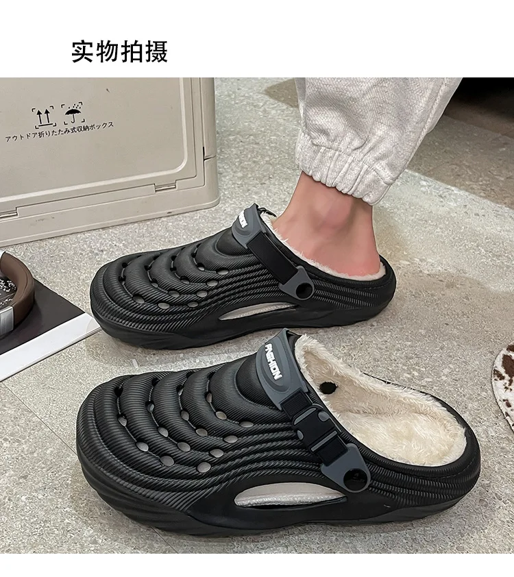 Herren Clogs Hausschuhe EVA Loch Herren Mules Rutschfest Dicke Weiche Plateau-Slides Bequeme Herren Schnelltrocknende Outdoor-Sandalen – Detail 17
